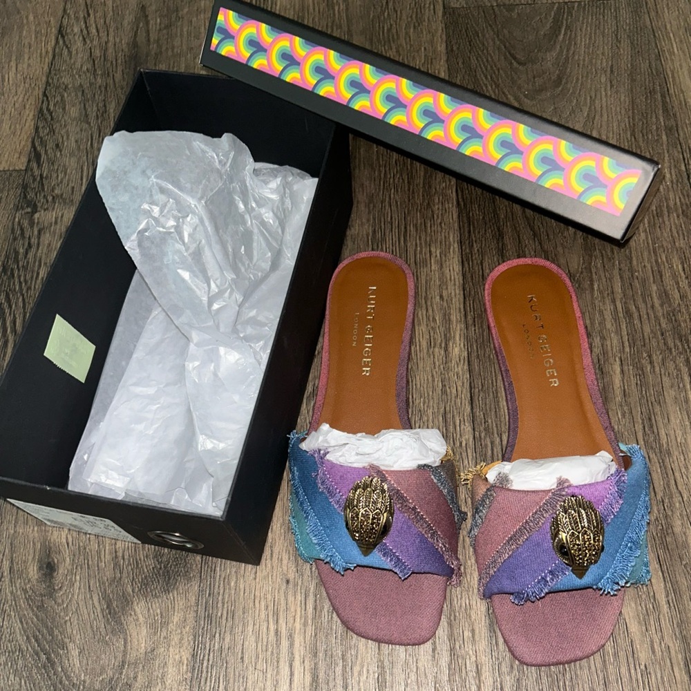 Kurt Geiger denim sandals NWB